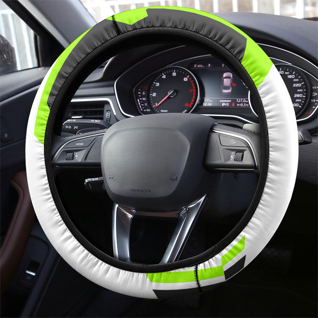 Rabbit Powered By Hay And Attitude Steering Wheel Cover Funny Sarcastic Bunny Diagram Graphic Art