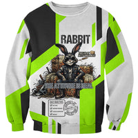 Rabbit Powered By Hay And Attitude Sweatshirt Funny Sarcastic Bunny Diagram Graphic Art