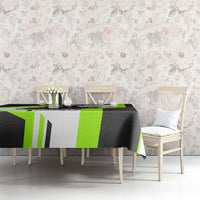 Rabbit Powered By Hay And Attitude Tablecloth Funny Sarcastic Bunny Diagram Graphic Art