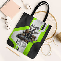 Rabbit Powered By Hay And Attitude Tote Bag Funny Sarcastic Bunny Diagram Graphic Art