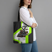 Rabbit Powered By Hay And Attitude Tote Bag Funny Sarcastic Bunny Diagram Graphic Art