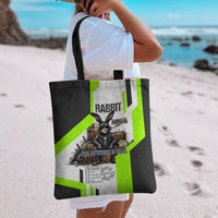Rabbit Powered By Hay And Attitude Tote Bag Funny Sarcastic Bunny Diagram Graphic Art