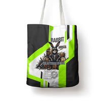 Rabbit Powered By Hay And Attitude Tote Bag Funny Sarcastic Bunny Diagram Graphic Art