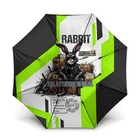 Rabbit Powered By Hay And Attitude Umbrella Funny Sarcastic Bunny Diagram Graphic Art