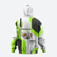 Rabbit Powered By Hay And Attitude Zip Hoodie Funny Sarcastic Bunny Diagram Graphic Art