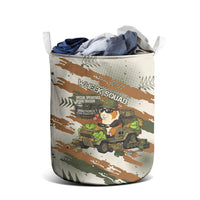 Wheek Squad Guinea Pig Laundry Basket Funny Military Tactical Camo Veggie Division Schematic