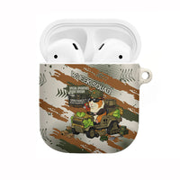 Wheek Squad Guinea Pig AirPods Case Funny Military Tactical Camo Veggie Division Schematic