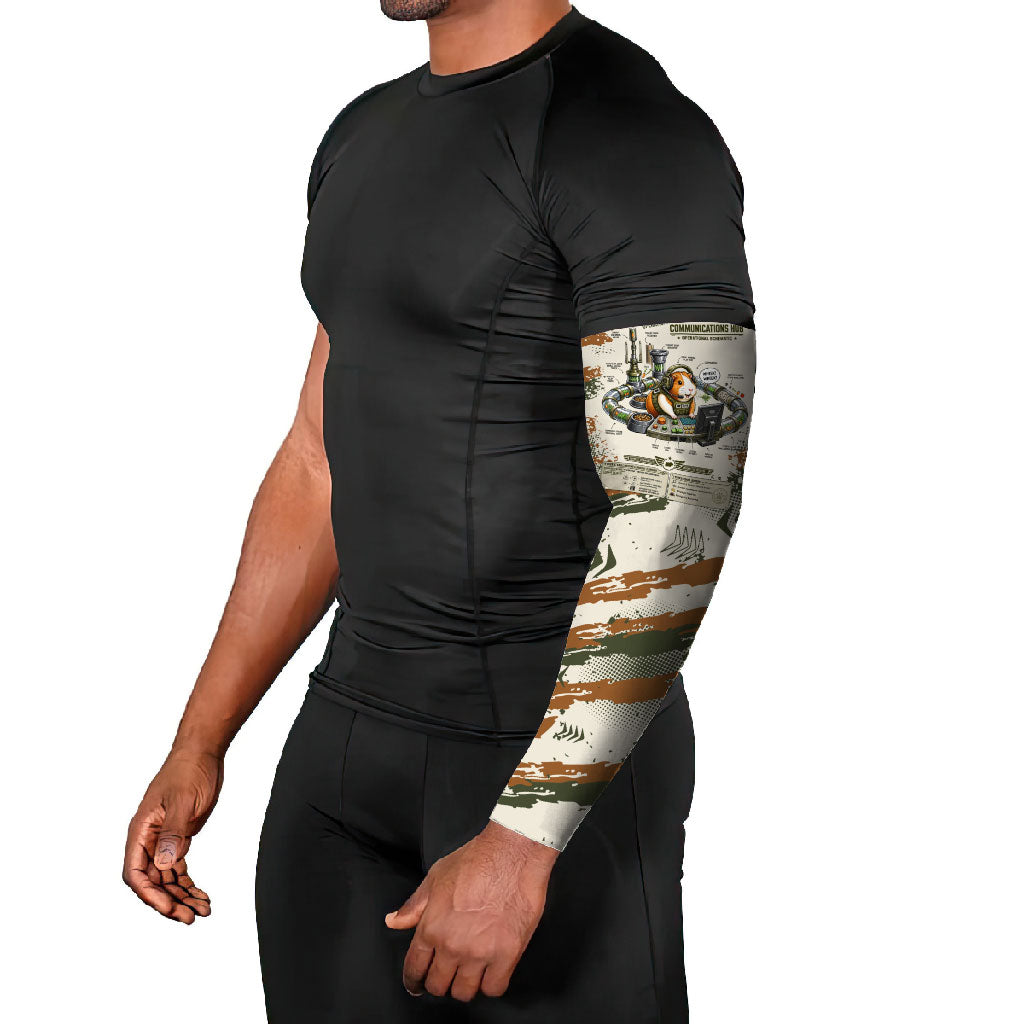 Wheek Squad Guinea Pig Arm Sleeves Funny Military Tactical Camo Veggie Division Schematic