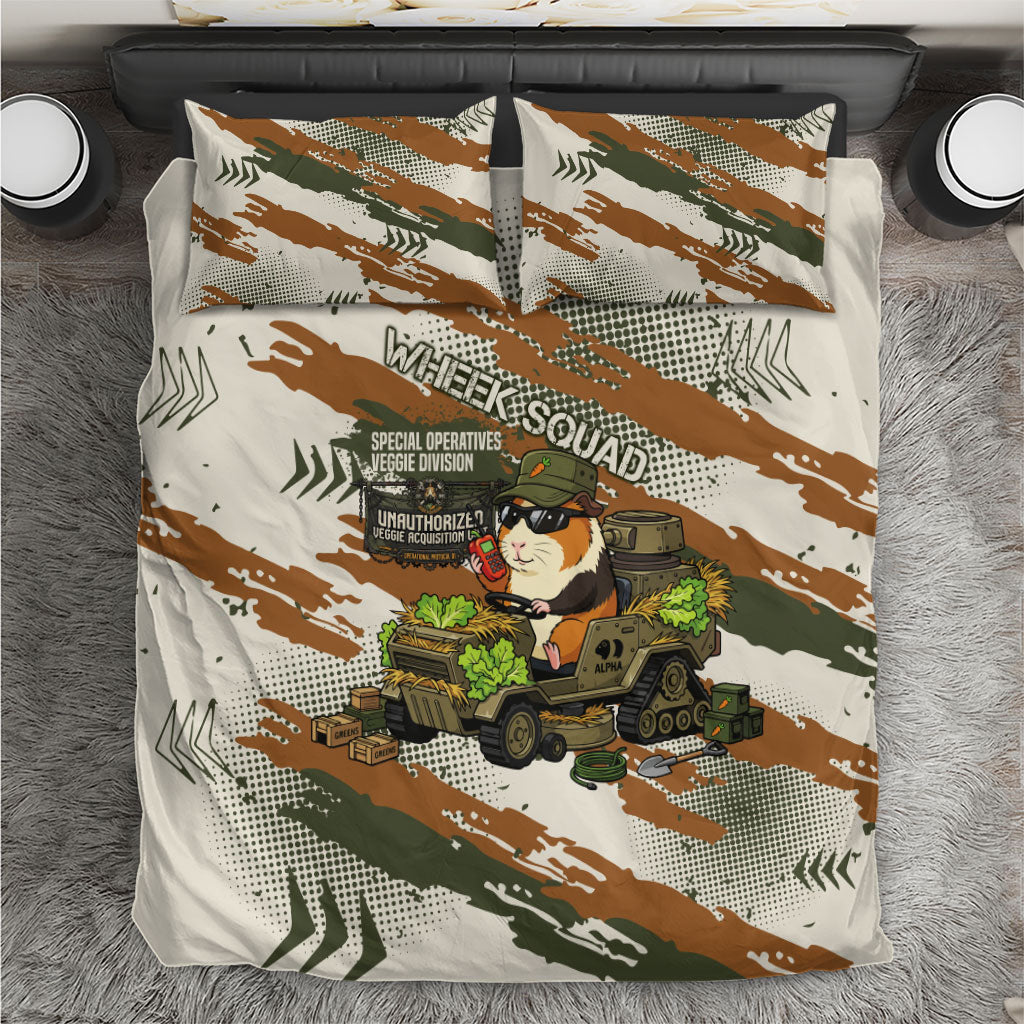 Wheek Squad Guinea Pig Bedding Set Funny Military Tactical Camo Veggie Division Schematic