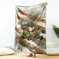 Wheek Squad Guinea Pig Blanket Funny Military Tactical Camo Veggie Division Schematic