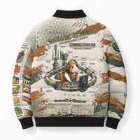 Wheek Squad Guinea Pig Bomber Puffer Jacket Funny Military Tactical Camo Veggie Division Schematic