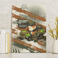 Wheek Squad Guinea Pig Canvas Wall Art Funny Military Tactical Camo Veggie Division Schematic