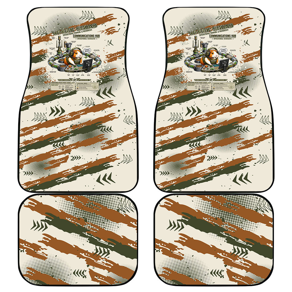 Wheek Squad Guinea Pig Car Mats Funny Military Tactical Camo Veggie Division Schematic