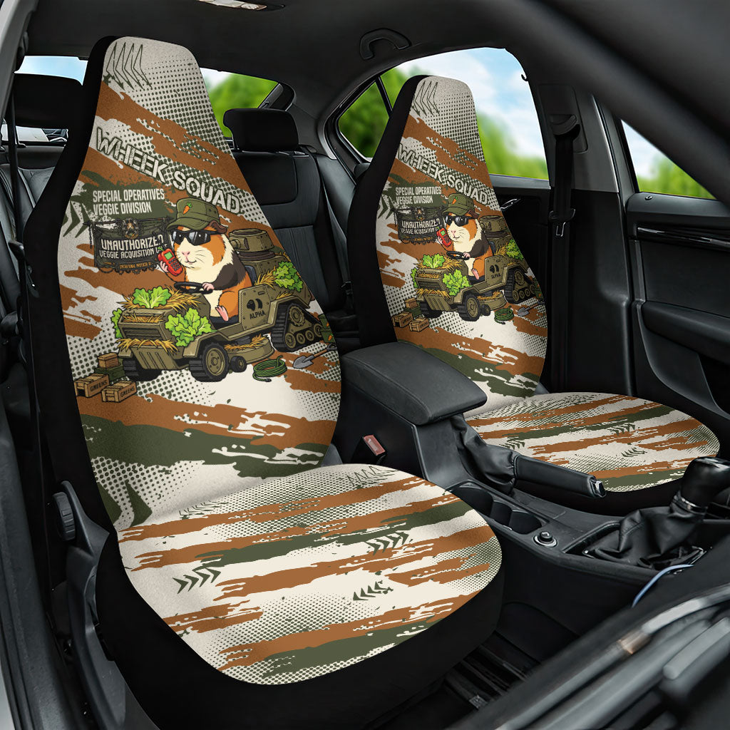 Wheek Squad Guinea Pig Car Seat Cover Funny Military Tactical Camo Veggie Division Schematic