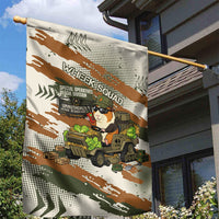 Wheek Squad Guinea Pig Garden Flag Funny Military Tactical Camo Veggie Division Schematic