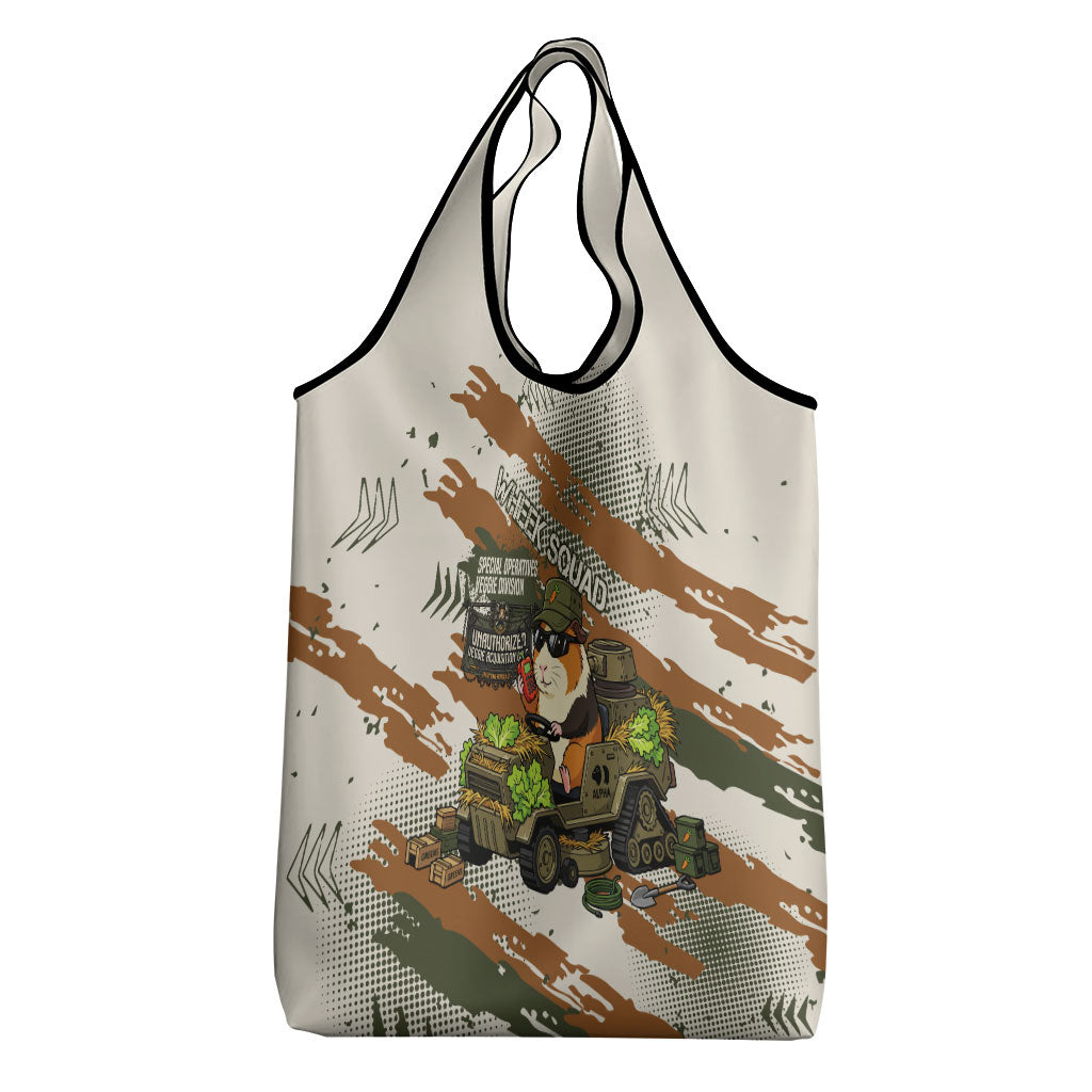 Wheek Squad Guinea Pig Grocery Bag Funny Military Tactical Camo Veggie Division Schematic