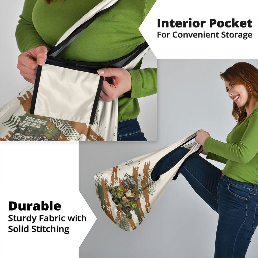 Wheek Squad Guinea Pig Grocery Bag Funny Military Tactical Camo Veggie Division Schematic
