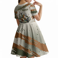 Wheek Squad Guinea Pig Kid Short Sleeve Dress Funny Military Tactical Camo Veggie Division Schematic
