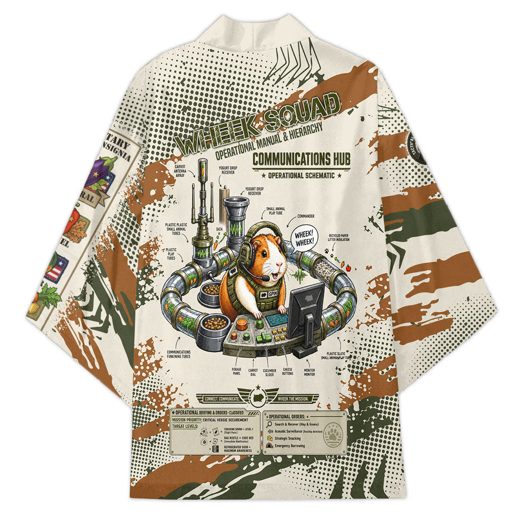 Wheek Squad Guinea Pig Kimono Funny Military Tactical Camo Veggie Division Schematic