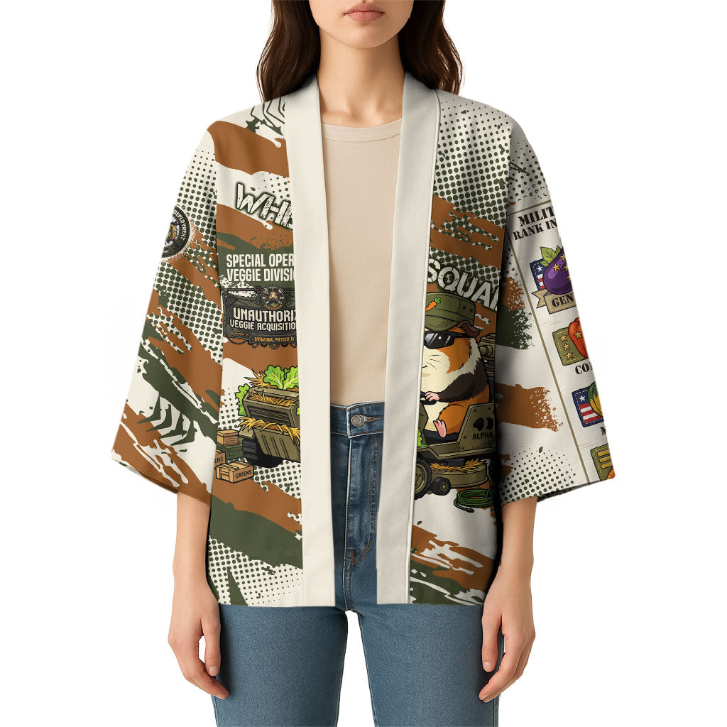 Wheek Squad Guinea Pig Kimono Funny Military Tactical Camo Veggie Division Schematic