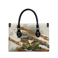 Wheek Squad Guinea Pig Leather Bag Funny Military Tactical Camo Veggie Division Schematic
