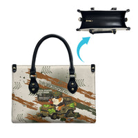 Wheek Squad Guinea Pig Leather Bag Funny Military Tactical Camo Veggie Division Schematic