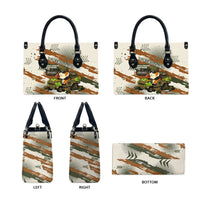 Wheek Squad Guinea Pig Leather Bag Funny Military Tactical Camo Veggie Division Schematic