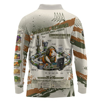 Wheek Squad Guinea Pig Long Sleeve Polo Shirt Funny Military Tactical Camo Veggie Division Schematic