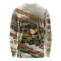 Wheek Squad Guinea Pig Long Sleeve Shirt Funny Military Tactical Camo Veggie Division Schematic