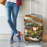 Wheek Squad Guinea Pig Luggage Cover Funny Military Tactical Camo Veggie Division Schematic