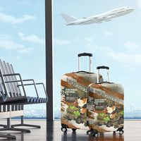 Wheek Squad Guinea Pig Luggage Cover Funny Military Tactical Camo Veggie Division Schematic