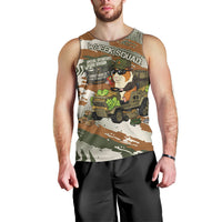 Wheek Squad Guinea Pig Men Tank Top Funny Military Tactical Camo Veggie Division Schematic