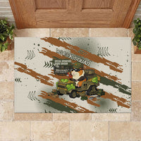 Wheek Squad Guinea Pig Rubber Doormat Funny Military Tactical Camo Veggie Division Schematic