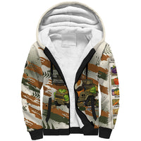 Wheek Squad Guinea Pig Sherpa Hoodie Funny Military Tactical Camo Veggie Division Schematic