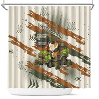 Wheek Squad Guinea Pig Shower Curtain Funny Military Tactical Camo Veggie Division Schematic