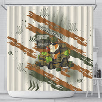 Wheek Squad Guinea Pig Shower Curtain Funny Military Tactical Camo Veggie Division Schematic