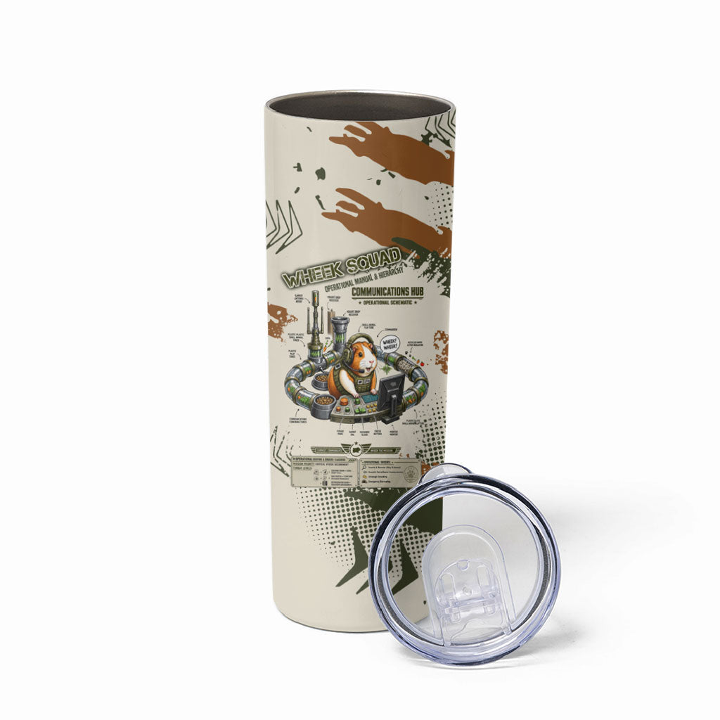 Wheek Squad Guinea Pig Skinny Tumbler Funny Military Tactical Camo Veggie Division Schematic