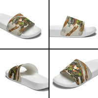 Wheek Squad Guinea Pig Slide Sandals Funny Military Tactical Camo Veggie Division Schematic