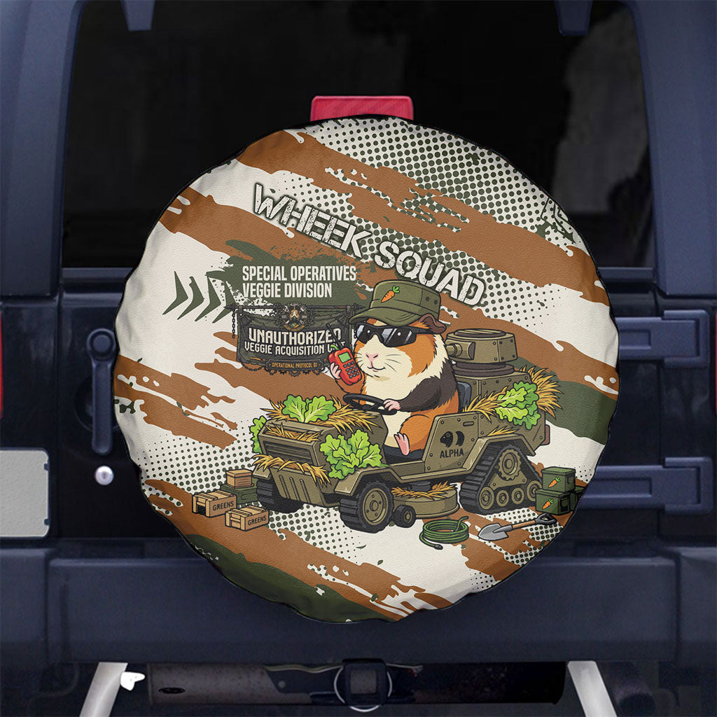 Wheek Squad Guinea Pig Spare Tire Cover Funny Military Tactical Camo Veggie Division Schematic