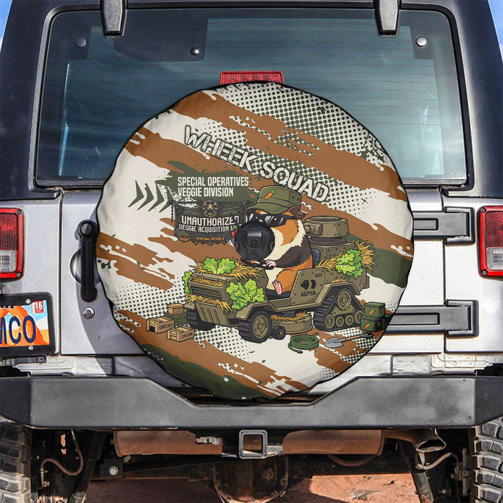 Wheek Squad Guinea Pig Spare Tire Cover Funny Military Tactical Camo Veggie Division Schematic