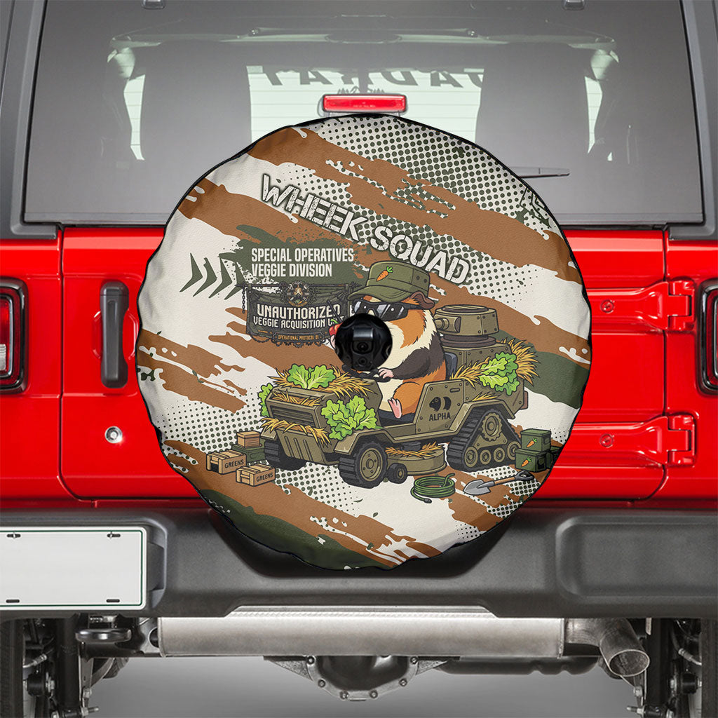 Wheek Squad Guinea Pig Spare Tire Cover Funny Military Tactical Camo Veggie Division Schematic