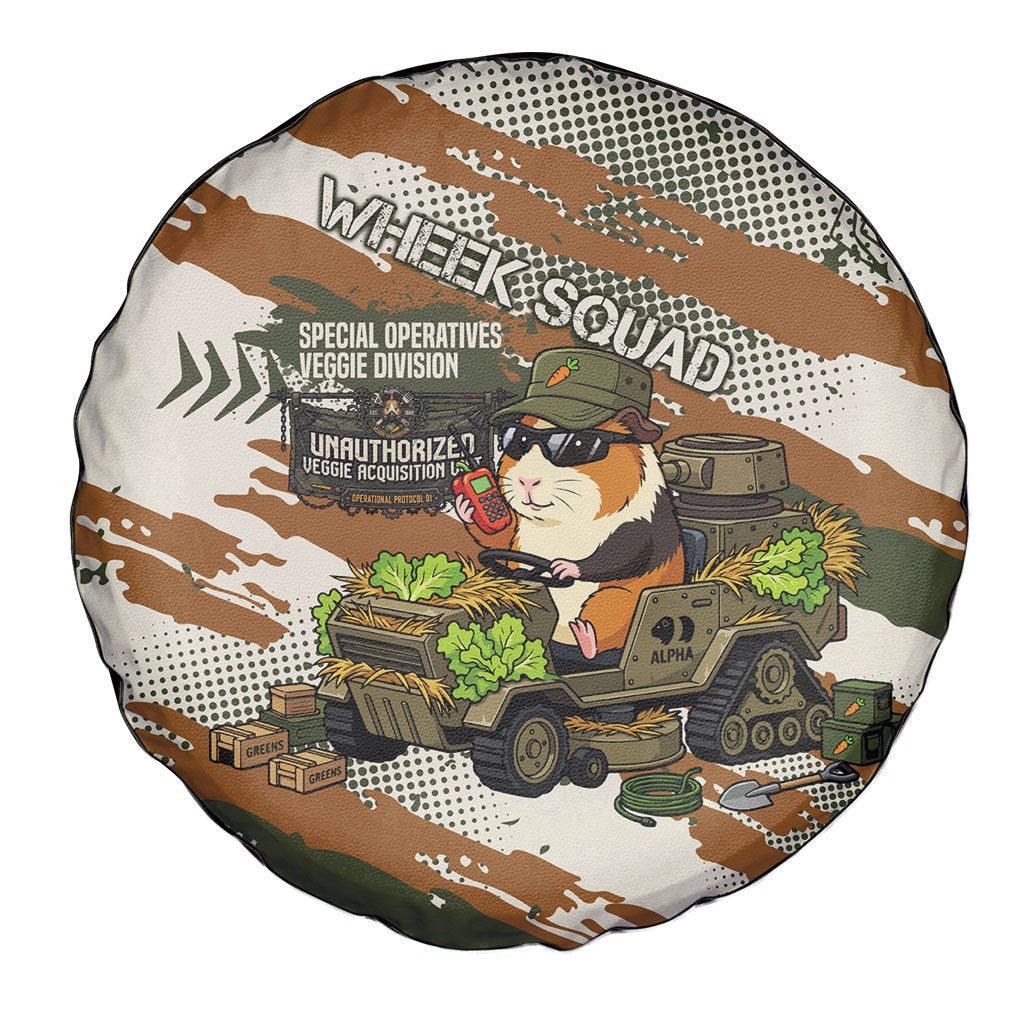 Wheek Squad Guinea Pig Spare Tire Cover Funny Military Tactical Camo Veggie Division Schematic
