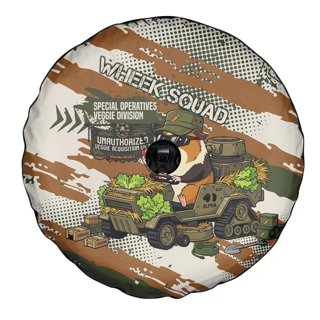 Wheek Squad Guinea Pig Spare Tire Cover Funny Military Tactical Camo Veggie Division Schematic