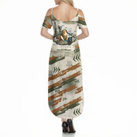 Wheek Squad Guinea Pig Summer Maxi Dress Funny Military Tactical Camo Veggie Division Schematic