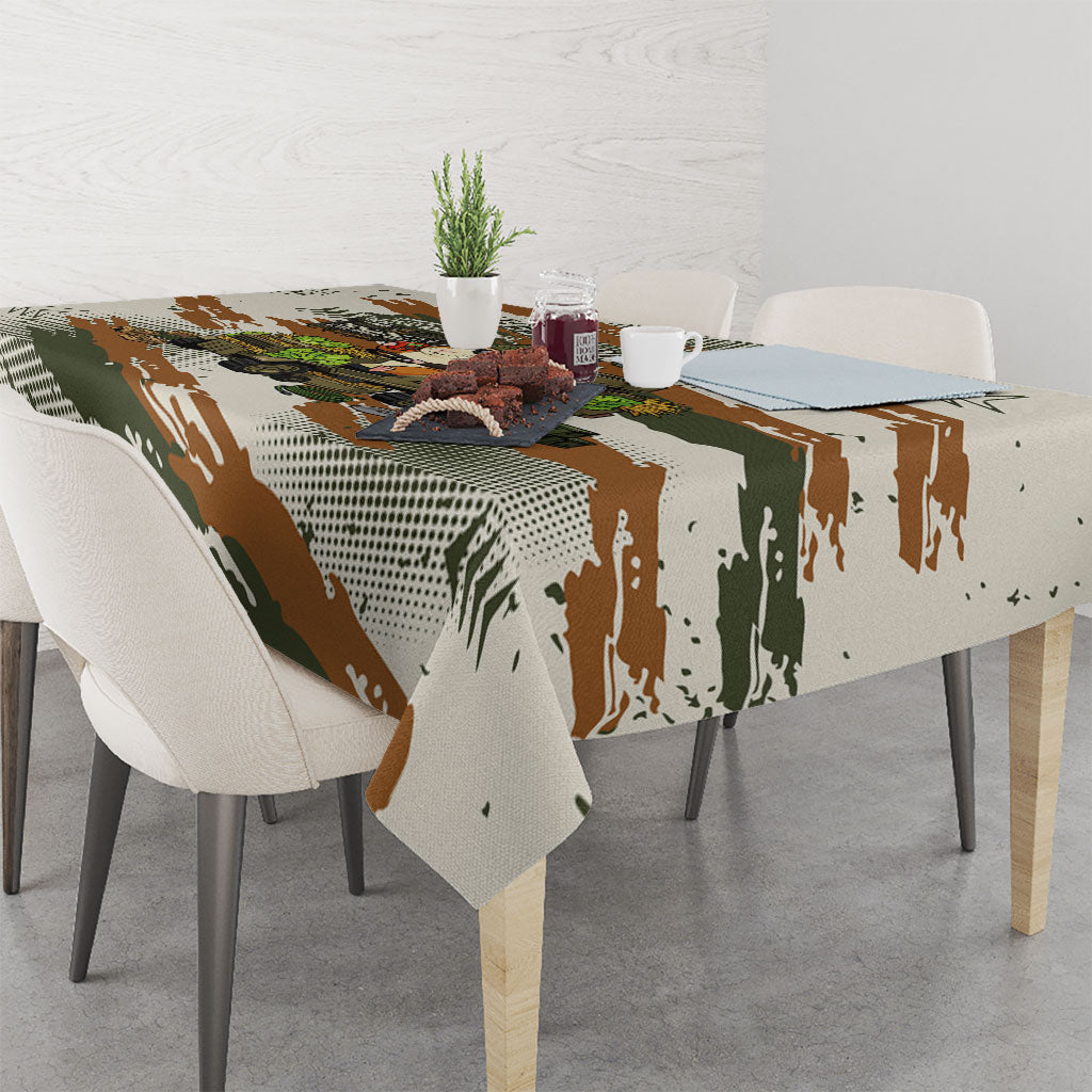 Wheek Squad Guinea Pig Tablecloth Funny Military Tactical Camo Veggie Division Schematic