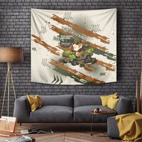 Wheek Squad Guinea Pig Tapestry Funny Military Tactical Camo Veggie Division Schematic