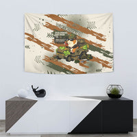Wheek Squad Guinea Pig Tapestry Funny Military Tactical Camo Veggie Division Schematic