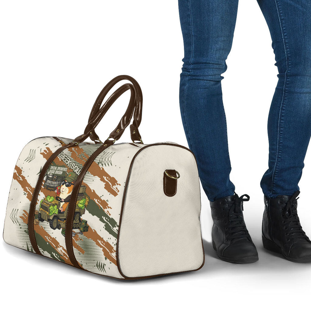 Wheek Squad Guinea Pig Travel Bag Funny Military Tactical Camo Veggie Division Schematic