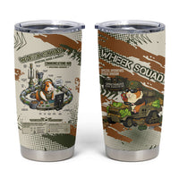 Wheek Squad Guinea Pig Tumbler Cup Funny Military Tactical Camo Veggie Division Schematic
