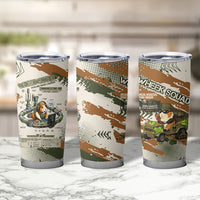 Wheek Squad Guinea Pig Tumbler Cup Funny Military Tactical Camo Veggie Division Schematic